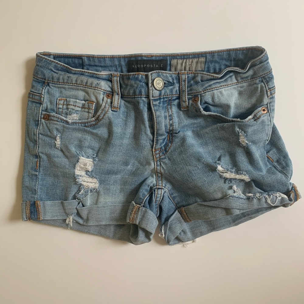 Aeropostale Low-Rise Ripped Midi